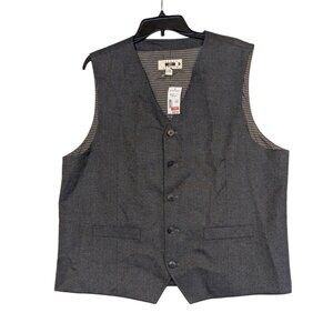 Joseph Abboud Mens Gray Button-Up Vest XXL NWT